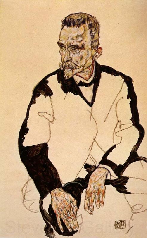 Egon Schiele Portrait of Heinrich Benesch Norge oil painting art